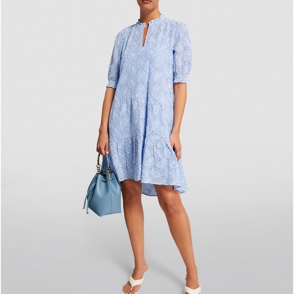 ME+EM Blue Patterned Dress - Picture 1 of 11